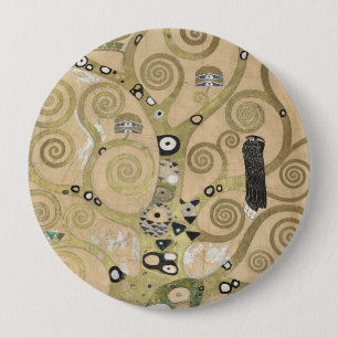 Badge Rond 10 Cm L'Arbre de Vie, peinture à l'huile de Gustav Klimt