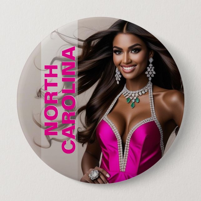 Badge Rond 10 Cm Le bouton épinglé ultime pour le concours de beaut (Devant)