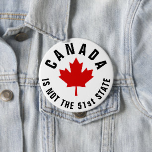 Badge Rond 10 Cm Le Canada n'est pas le 51e État