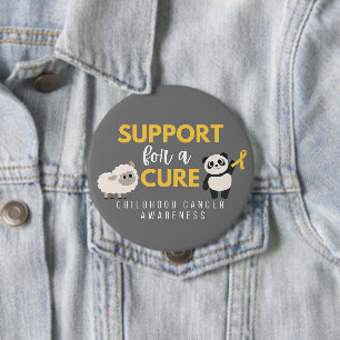 Badge Rond 10 Cm le cancer de l'enfance. le soutien pour un traitem