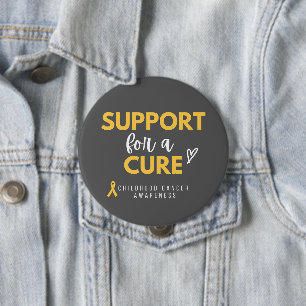 Badge Rond 10 Cm le cancer de l'enfance. le soutien pour un traitem