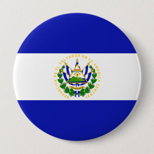 Badge Rond 10 Cm Le drapeau du Salvador.