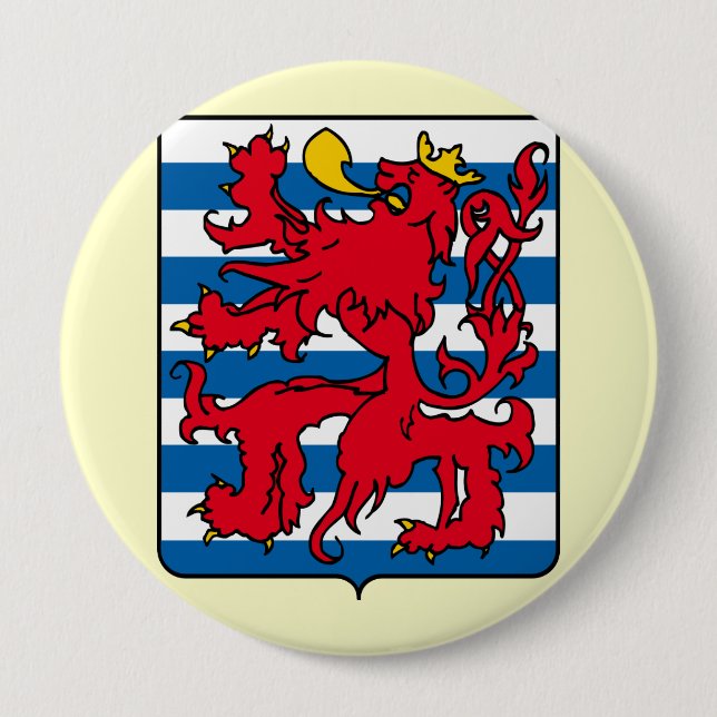 Badge Rond 10 Cm Le Luxembourg, Belgique (Devant)