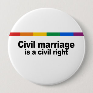 Badge Rond 10 Cm Le mariage civil est un droit civique