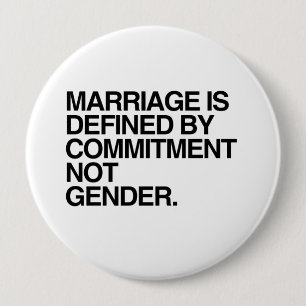 BADGE ROND 10 CM LE MARIAGE EST DÉFINI PAR L'ENGAGEMENT - .PNG