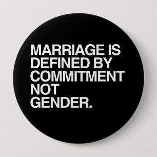 BADGE ROND 10 CM LE MARIAGE EST DÉFINI PAR L'ENGAGEMENT - .PNG