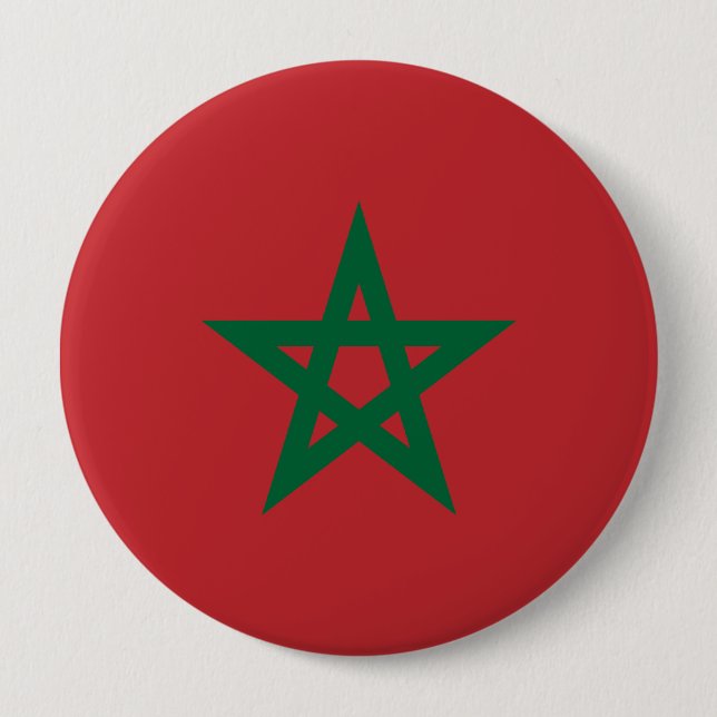 Badge Rond 10 Cm Le Maroc, Maroc (Devant)
