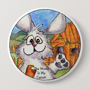 Badge Rond 10 Cm Le monde est mon Pin rond de revers de carotte