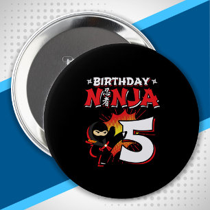 Badge Rond 10 Cm Le poison de Ninja Birthday