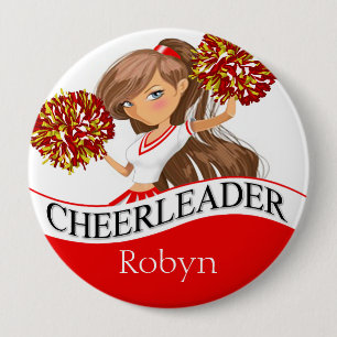 Badge Rond 10 Cm Le pom-pom girl do-it-yourself choisissent votre
