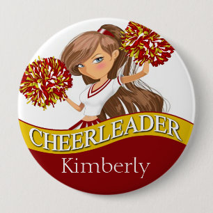 Badge Rond 10 Cm Le pom-pom girl do-it-yourself choisissent votre