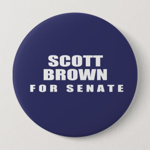 BADGE ROND 10 CM LE SÉNATEUR SCOTT BROWN