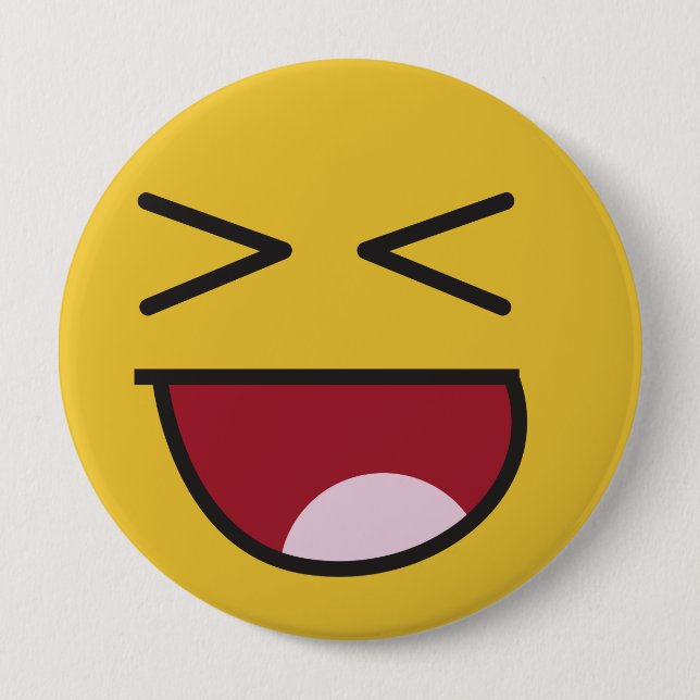 Badge Rond 10 Cm L'emoji populaire de LOL (Devant)