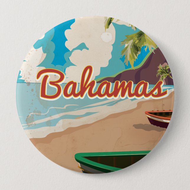 Badge Rond 10 Cm Les Bahamas (Devant)