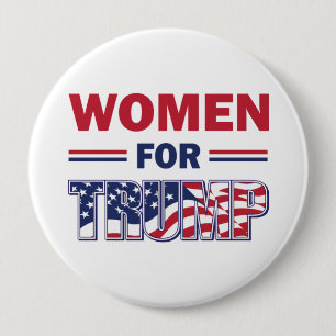 Badge Rond 10 Cm Les femmes pour Trump