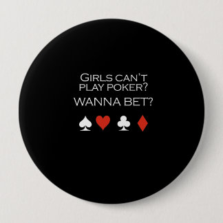 Badge Rond 10 Cm Les filles biseautent le blanc de T-shirt de