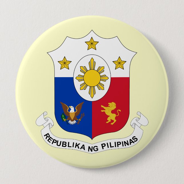Badge Rond 10 Cm les Philippines, Philippines (Devant)