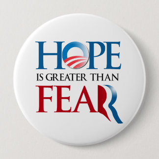 Badge Rond 10 Cm L'espoir est plus grand que Romney Fear.png