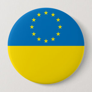 BADGE ROND 10 CM L'EUROPE UKRAINE