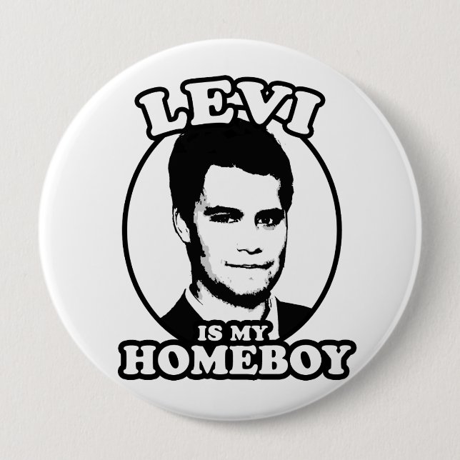 Badge Rond 10 Cm Lévi est mon Homeboy (Devant)