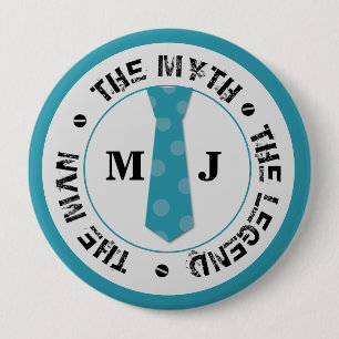 Badge Rond 10 Cm L'homme le mythe la légende nom personnalisé