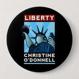 Badge Rond 10 Cm Liberté d'Américaine de Christine O'Donnell 2010