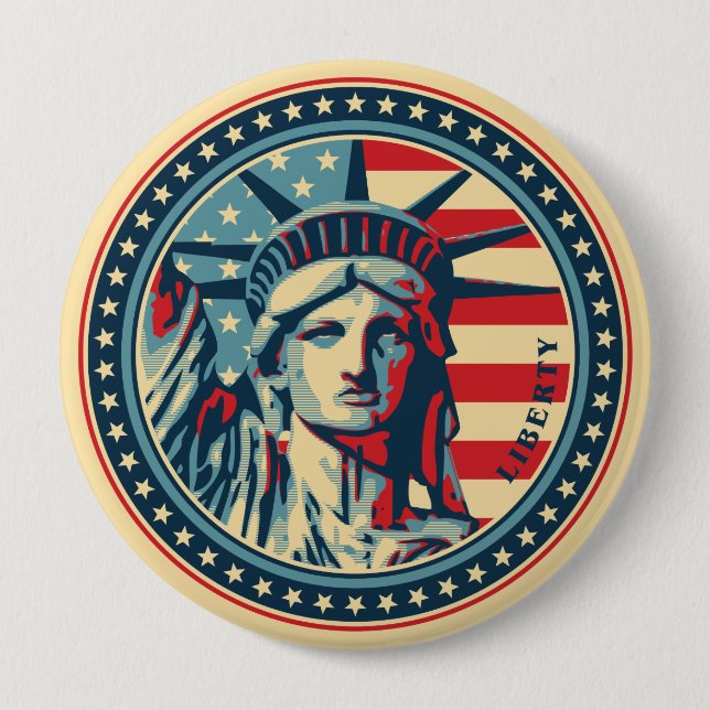 Badge Rond 10 Cm Liberté pour tous ! (Devant)