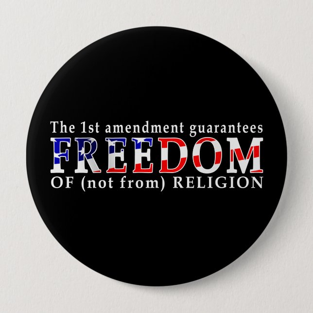 Badge Rond 10 Cm Liberté religieuse des boutons (Devant)