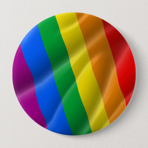 BADGE ROND 10 CM LIGNES ONDULEUSES DIAGONALE - DE GAY PRIDE FIERTÉ