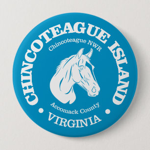 Badge Rond 10 Cm L'île de Chincoteague (poney)