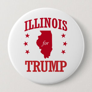 BADGE ROND 10 CM L'ILLINOIS POUR DONALD TRUMP