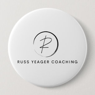 Badge Rond 10 Cm Logo de signature de coaching de Russ Yeager