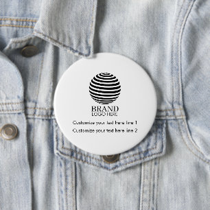 Badge Rond 10 Cm Logo d'entreprise moderne sur mesure