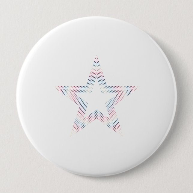 Badge Rond 10 Cm logo étoile sur bouton (Devant)