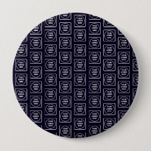 Badge Rond 10 Cm Logo ou image personnalisé avec motif répétitif de