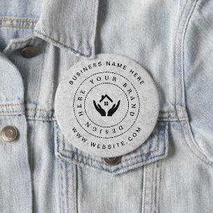 Badge Rond 10 Cm Logo personnalisé minimaliste simple et promotion