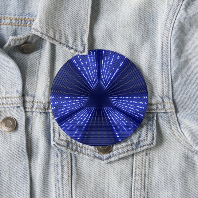 Badge Rond 10 Cm lumière brillante (En situation)