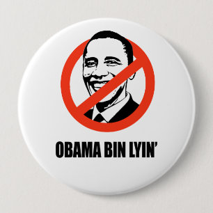 Badge Rond 10 Cm Lyin de poubelle d'Obama