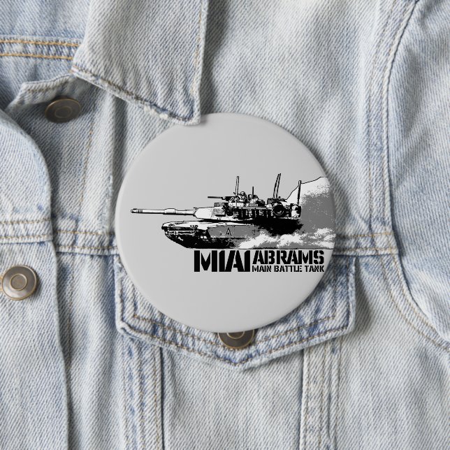 Badge Rond 10 Cm M1 Abrams (En situation)