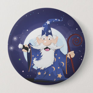 Badge Rond 10 Cm Magicien