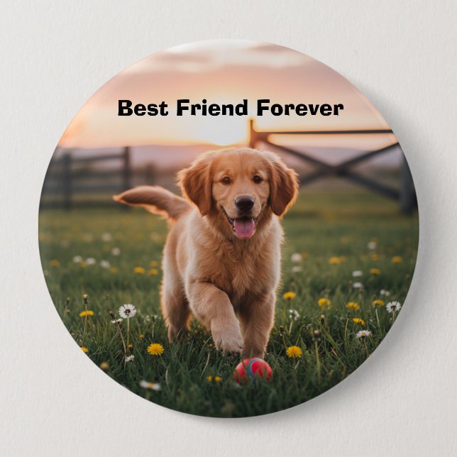Badge Rond 10 Cm Man’s Best Friend Pin (Devant)