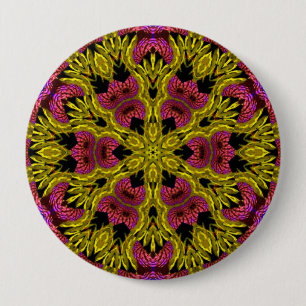Badge Rond 10 Cm Mandala psychédélique #05 Bouton