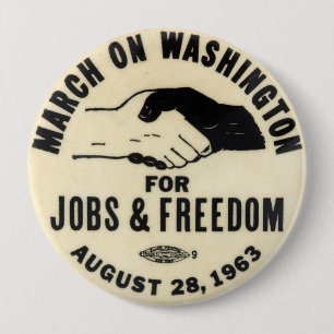 Badge Rond 10 Cm marche sur le bouton de Washington 1963