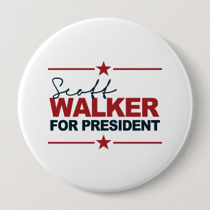 Badge Rond 10 Cm Marcheur de Scott pour le président signature 201