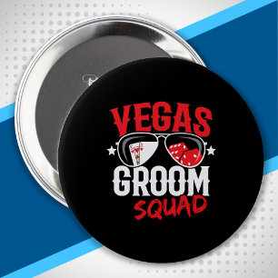 Badge Rond 10 Cm Mariage à Vegas - Enterrement de vie de garçon à V