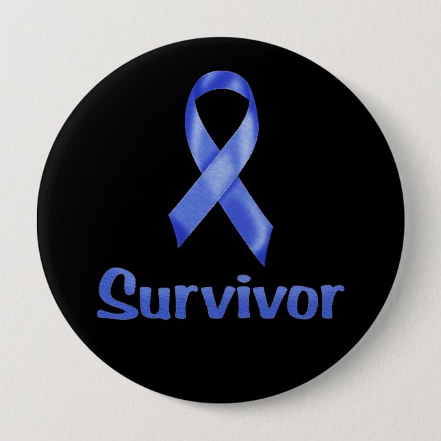 Badge Rond 10 Cm Marine du survivant du cancer (Devant)