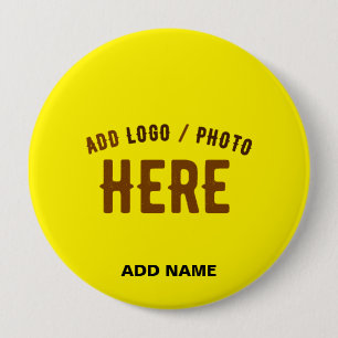 BADGE ROND 10 CM MARQUE VÉRIFIÉE JAUNE CLAIR ET MODERNE