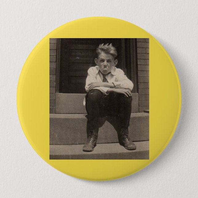 Badge Rond 10 Cm mauvaise attitude (Devant)