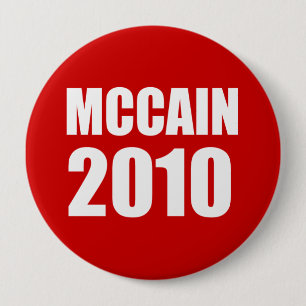 BADGE ROND 10 CM MCCAIN 2010