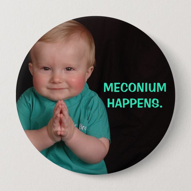 BADGE ROND 10 CM MECONIUM SE PRODUIT (Devant)